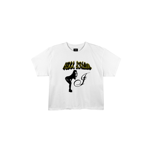 FLARE BABY TEE (WHITE)